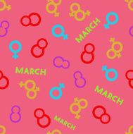 Vector seamless women&#039;s day background Eps10