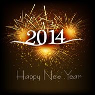 Greeting card 2013 happy New Year celebration background vector