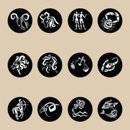 Horoscope Zodiac Star signs vector set N3