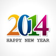 Creative new year 2014 concept