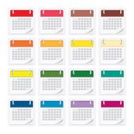 icon pack calendar isolated background