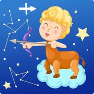 Zodiac signs -Sagittarius Illustration