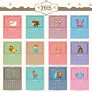 Yearly calendar for Happy New Year 2015 celebration N2