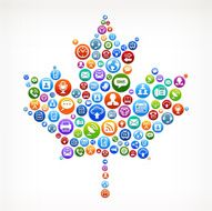 Maple Leaf royalty-free vector Social Networking and Internet Icon Set N2