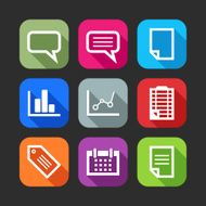 flat icons for web and mobile applications (flat design with N3