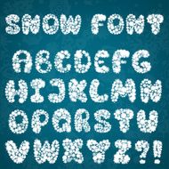 Christmas snowflakes alphabet