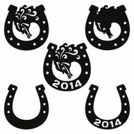 Horseshoe silhouettes vector