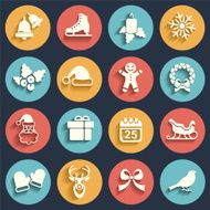 Christmas flat vector icons