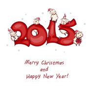 New Year&#039;s postcard 2015