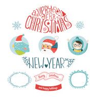 Decorative christmas vector elements