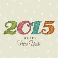 Happy New Year celebration with stylish text design N15