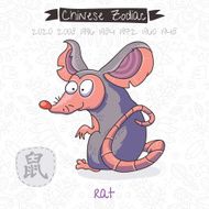 Chinese Zodiac Sign Rat Vector illustration