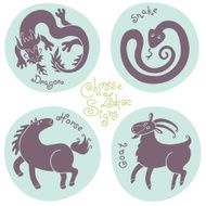 Set signs of the Chinese zodiac N8