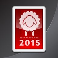 Happy New Year of The Sheep Background N2