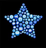 Star royalty-free vector Social Networking and Internet Icon Set