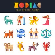 Flat zodiac signs astrology
