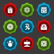 Christmas icons and labels vector set N4