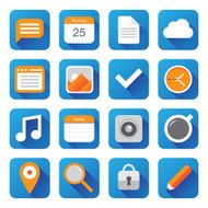 Vector flat icons business media office N3