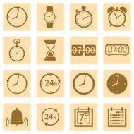 Vector Set of Time Icons N10