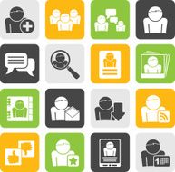 Silhouette Social Media and Network icons