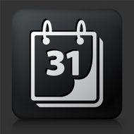 Black Square Button with Calendar Icon N5