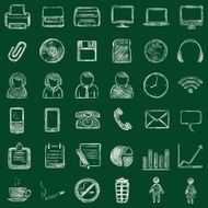 vector office icons N4