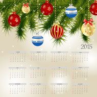 Vector Illustration 2015 New Year Calendar N38