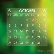 Trendy Abstract Blurry 2014 Hipster Calendar N6