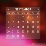 Trendy Abstract Blurry Hipster 2015 Calendar N11