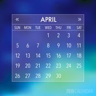 Trendy Abstract Blurry Hipster 2015 Calendar N12