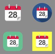 Flat Calendar icons N4