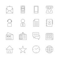 Communication icons set N6