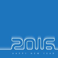 Happy new year 2016 Creative greeting card design template N6