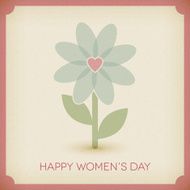 Happy women&#039;s day Background paper card with flower