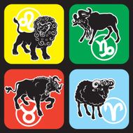 Zodiac signs - Leo Taurus Capricorn Aries