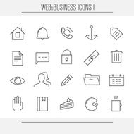 Web and business minimalistic icons set 1 N3