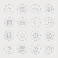 office line icon set N6