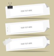 Note paper ready for your message Vector illustration