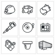 Mine icons Vector Illustration