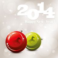 vector 2014 New Year greeting card N3