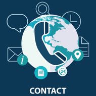 Vector contact us concept illustration N5