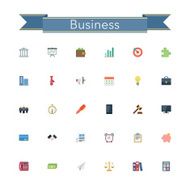 Business flat icons N11