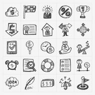 doodle business icon N9