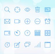 20 Trendy Thin Icons for web and mobile Set 3