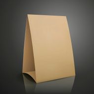 modern 3d blank brown paper table card