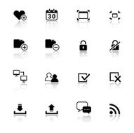 Web Black &amp; White Icons Set