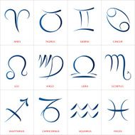 Astrology Signs Calligraphy