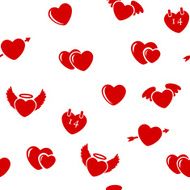 Seamless background with hearts