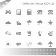 Collection icons Gray Set 26