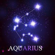 vector of the aquarius zodiac sign N2